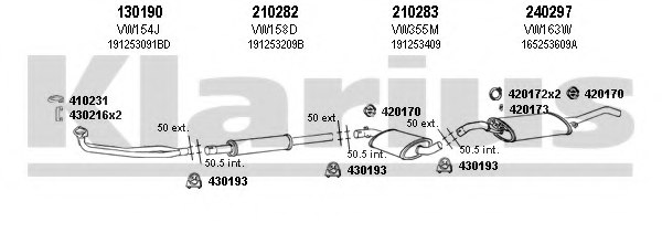 KLARIUS 930490E Exhaust System